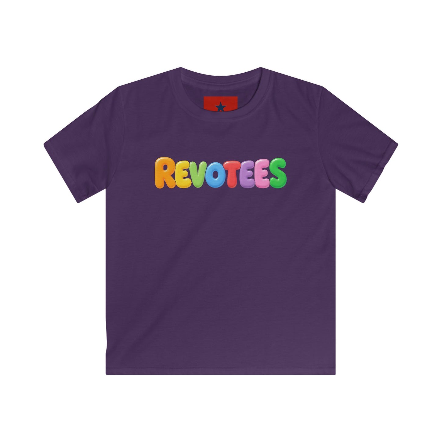Kids Tee — Colorful 'REVOTEES' Bubble Letter Shirt for Children