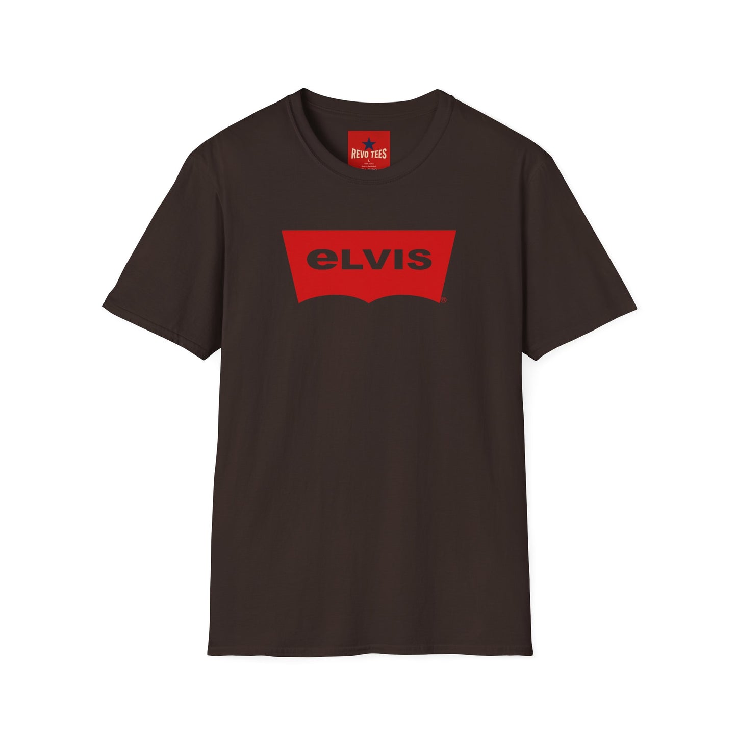 Elvis Logo T-Shirt — Retro Red Graphic Tee for Music Fans