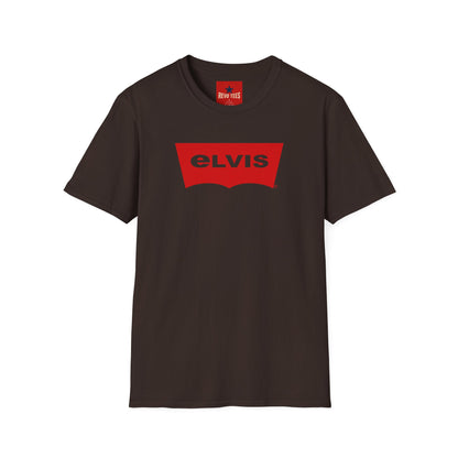 Elvis Logo T-Shirt — Retro Red Graphic Tee for Music Fans