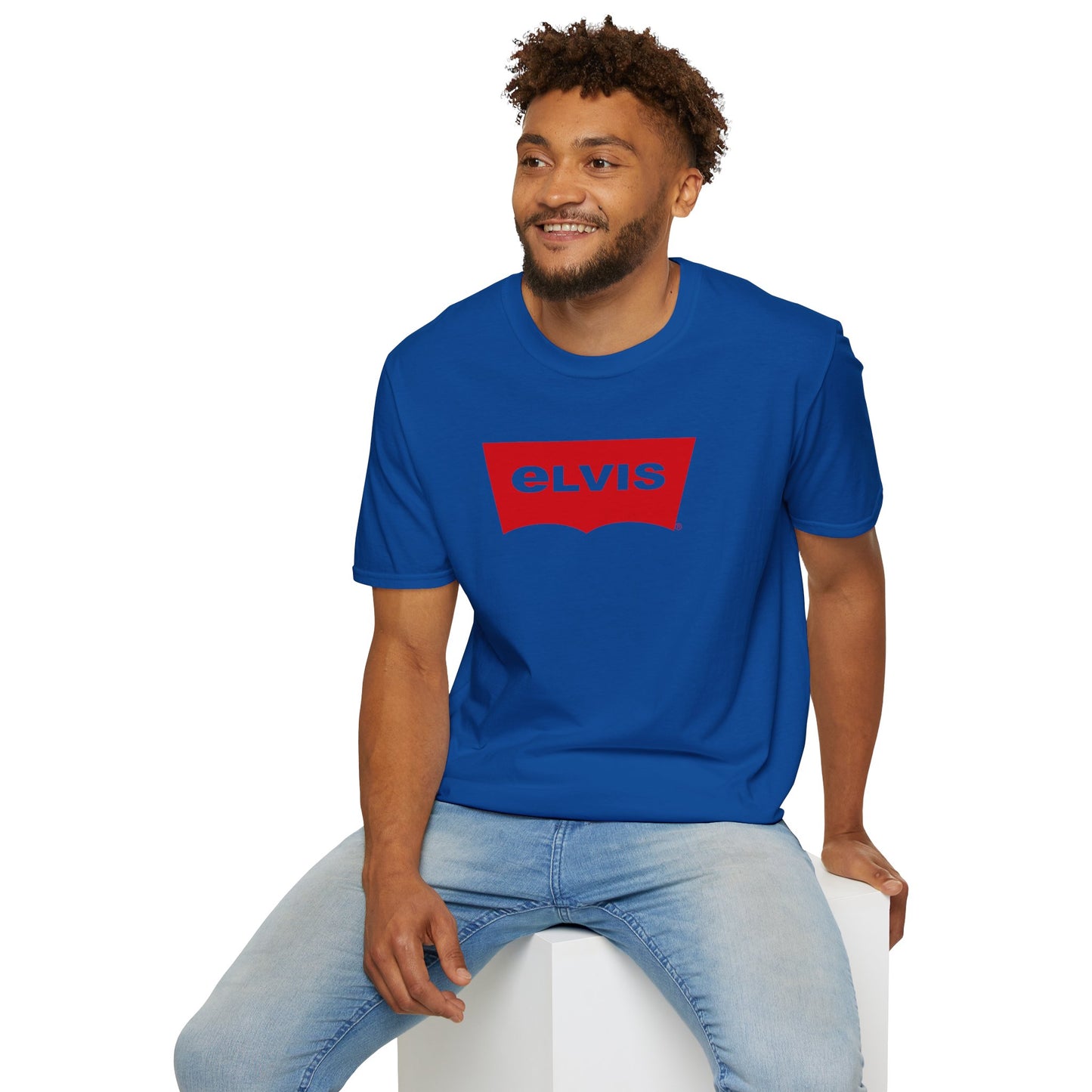 Elvis Logo T-Shirt — Retro Red Graphic Tee for Music Fans
