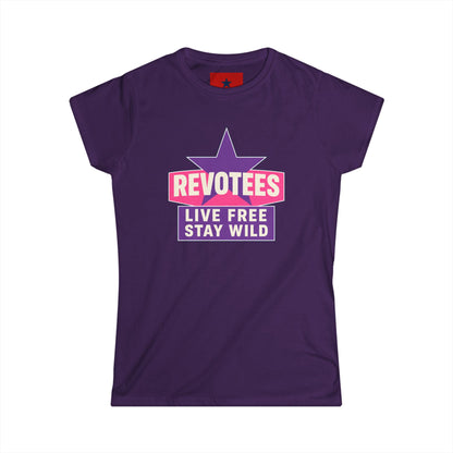 Revotees Live Free Stay Wild Womens Retro Star Graphic T-Shirt - alternate view 14