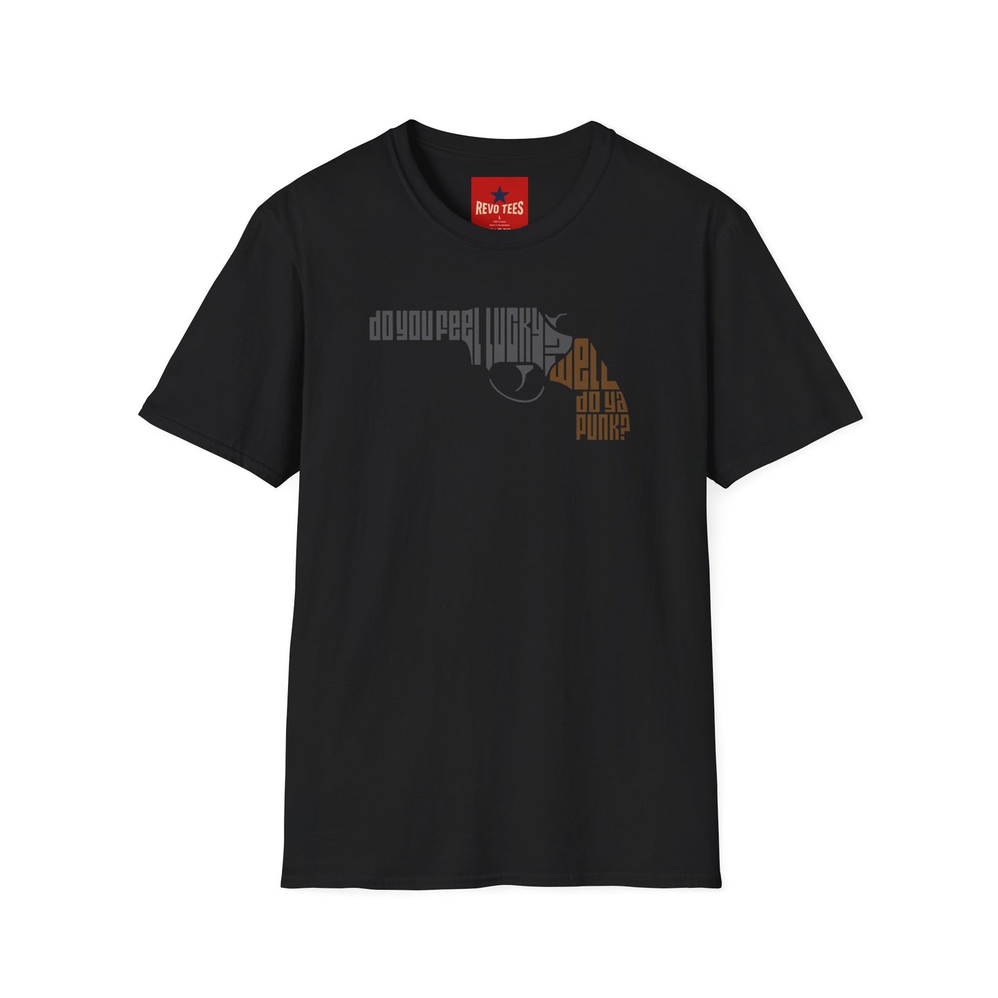 T-Shirt — "Do You Feel Lucky, Punk?" Retro Typographic Design