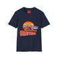 Classic Station Wagon Simpsons Sunset T‑Shirt — “Camping” Vintage Car Graphic
