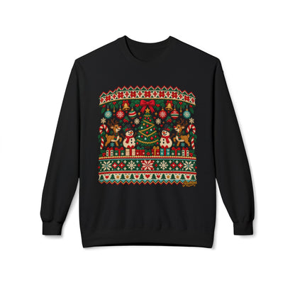 REVOTEES Christmas Tree Holiday Ugly Sweater Crewneck Sweatshirt