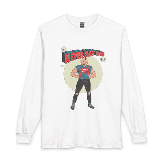 Revotees Goonies Sloth Never Say Die Retro Strongman Long-Sleeve T-Shirt - alternate view 2