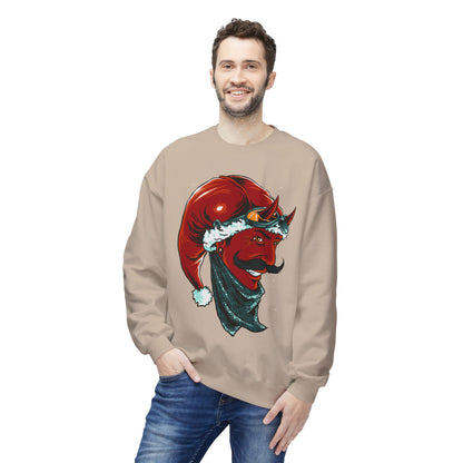 Devil Santa — Vintage Holiday Demon Graphic Crewneck Sweatshirt