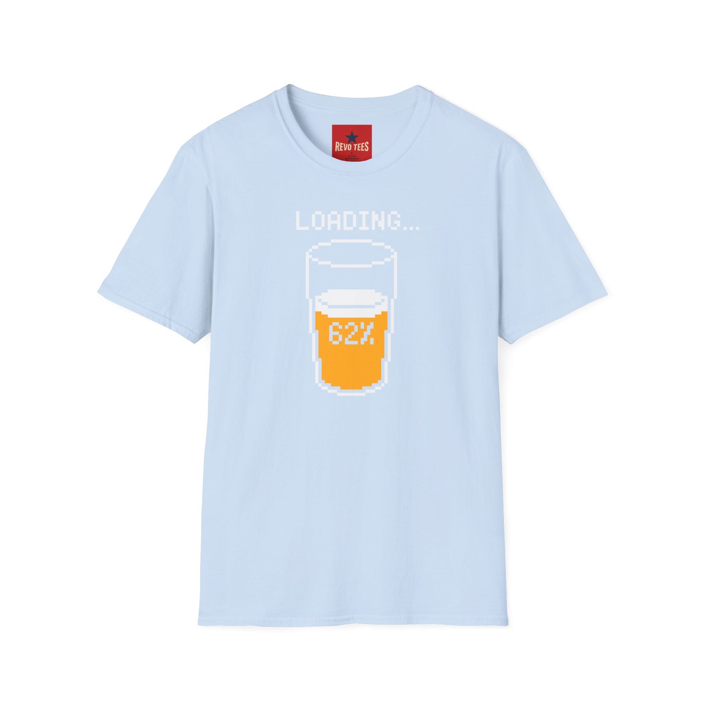 Beer Loading 62% T-Shirt — Funny Pixel Pint Graphic Tee for Beer Lovers