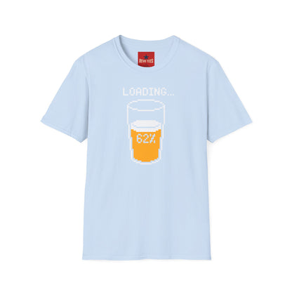 Beer Loading 62% T-Shirt — Funny Pixel Pint Graphic Tee for Beer Lovers