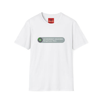 T-Shirt — "Achievement Unlocked: Banged Your Mom" Gamer Humor Tee