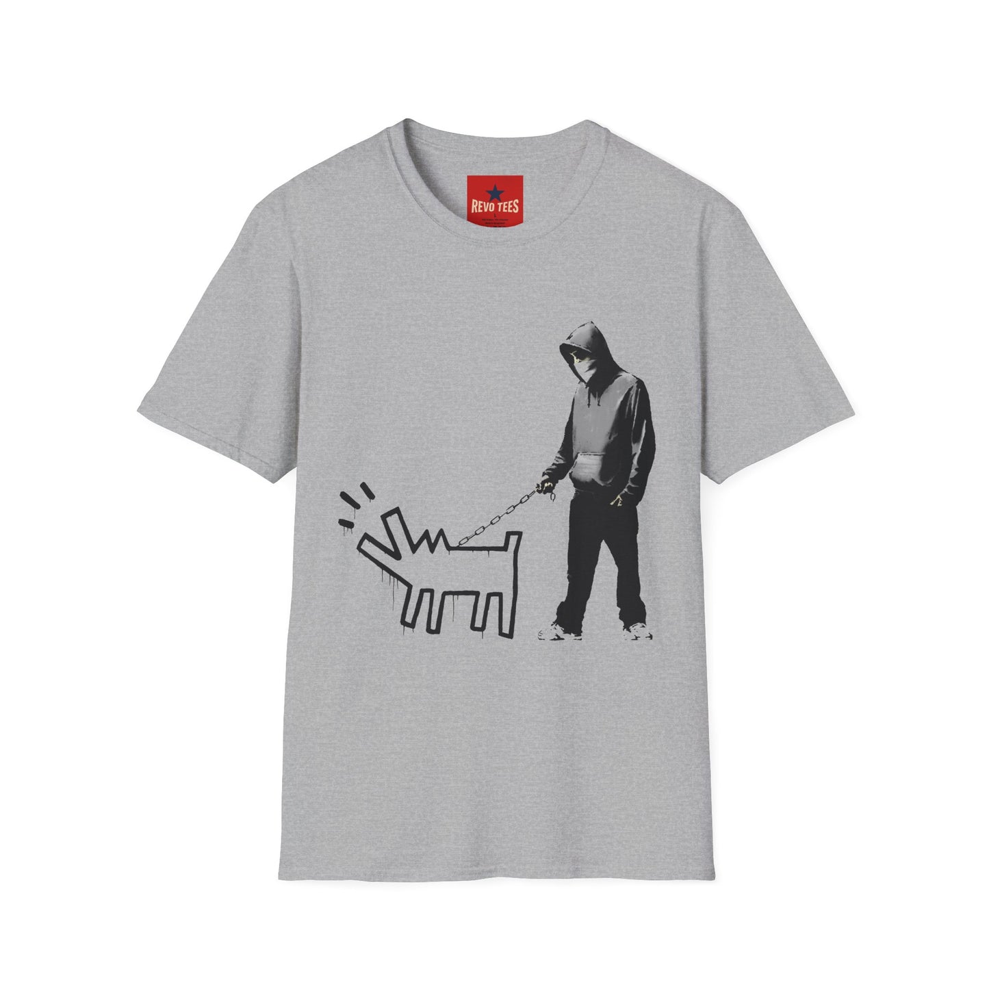 Banksy Walking The Dog — Urban Keith Haring Style Graphic Tee