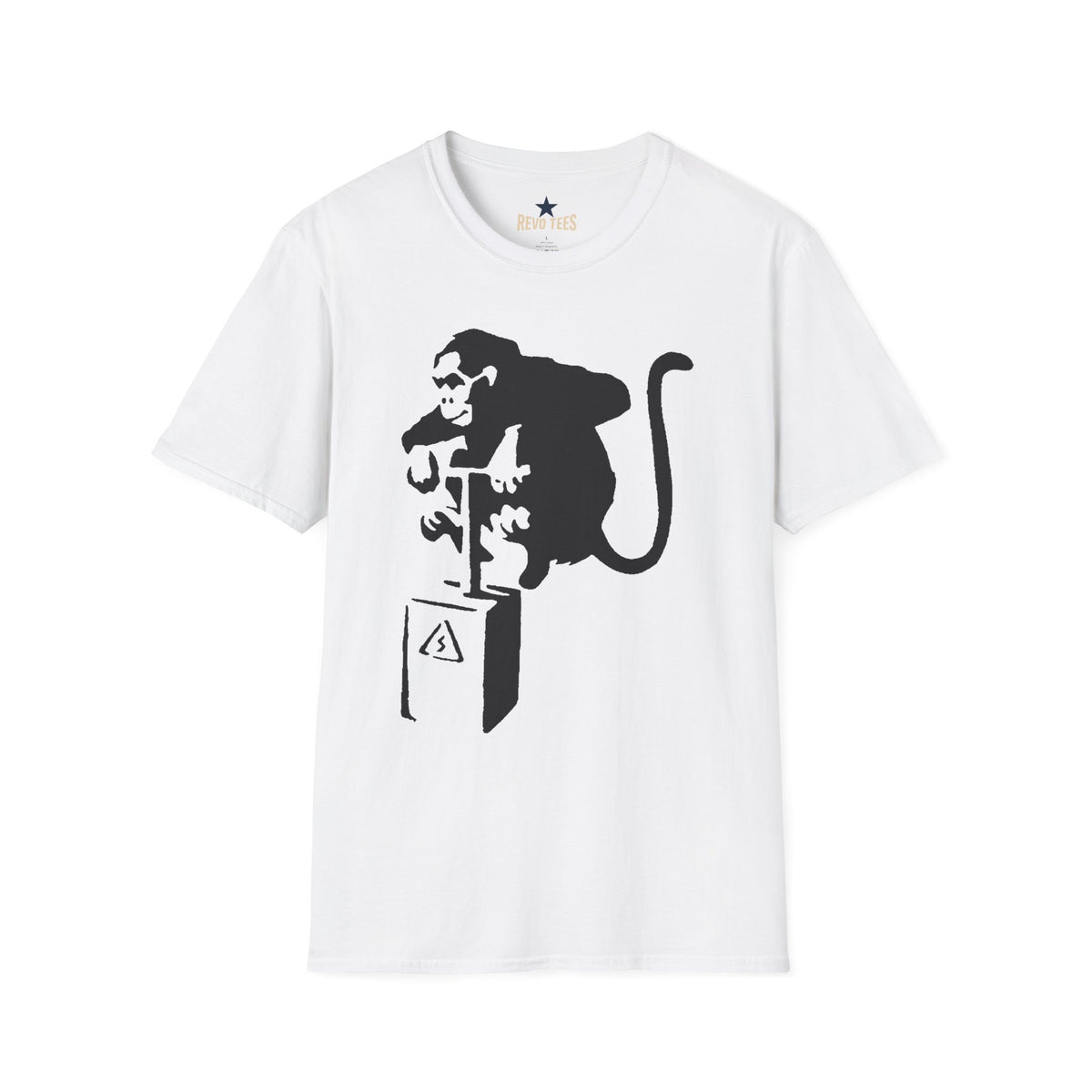 Revotees Banksy Style Monkey on Bomb Street Art Graphic T-Shirt - alternate view 2