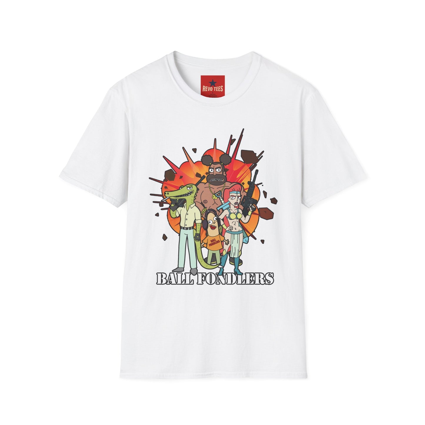 Cartoon Apocalypse T-Shirt — Retro Comic Crew with 'Built to Deliver' Design