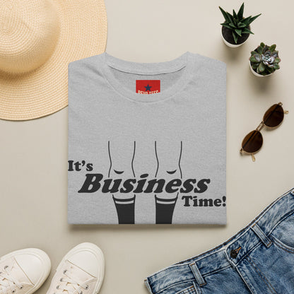 It's Business Time T-Shirt — Funny Retro Socks Graphic Tee for Work-From-Home & Casual Wear