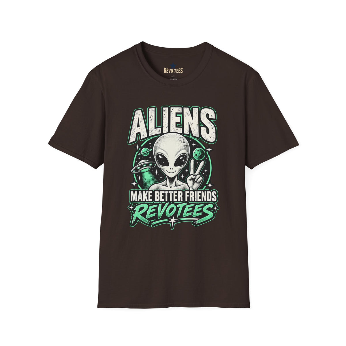 REVOTEES "Aliens Make Better Friends Revotees" Sci‑Fi Tee