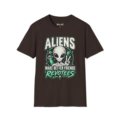 REVOTEES "Aliens Make Better Friends Revotees" Sci‑Fi Tee