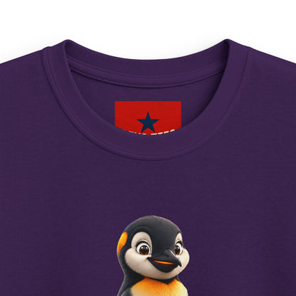 Kids Tee — Cute Pebble Penguin “REVOTEES” Colorful Logo