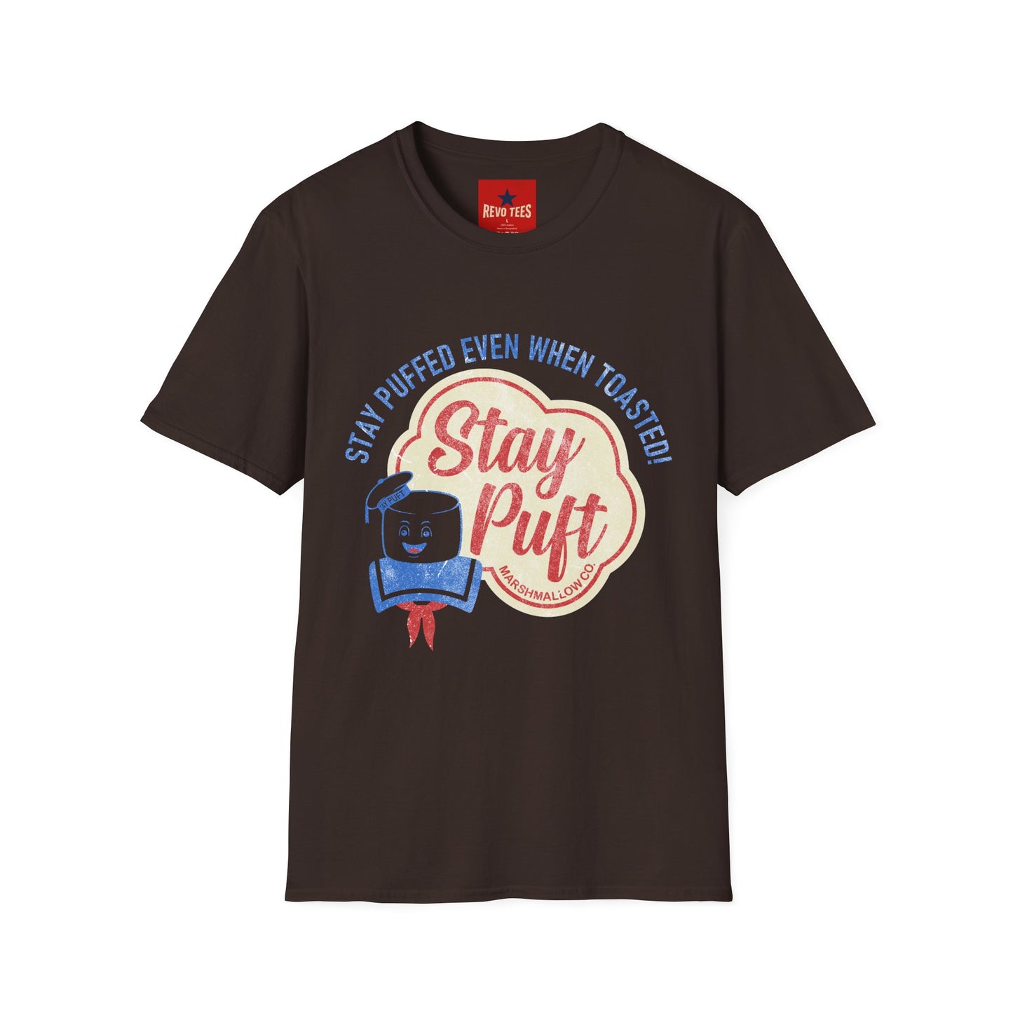 Stay Puft Retro Graphic T-Shirt — "Stay Puffed Even When Toasted"