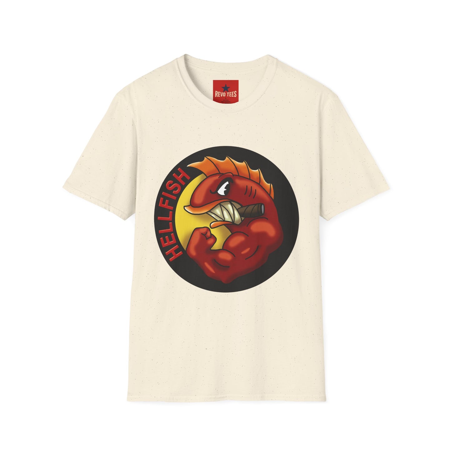 Red Devilfish Graphic T-Shirt — Bold Retro Sea Monster Tee