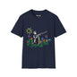 Revotees Banksy Style Soldier with Childlike Doodle Flowers T-Shirt - alternate view 8