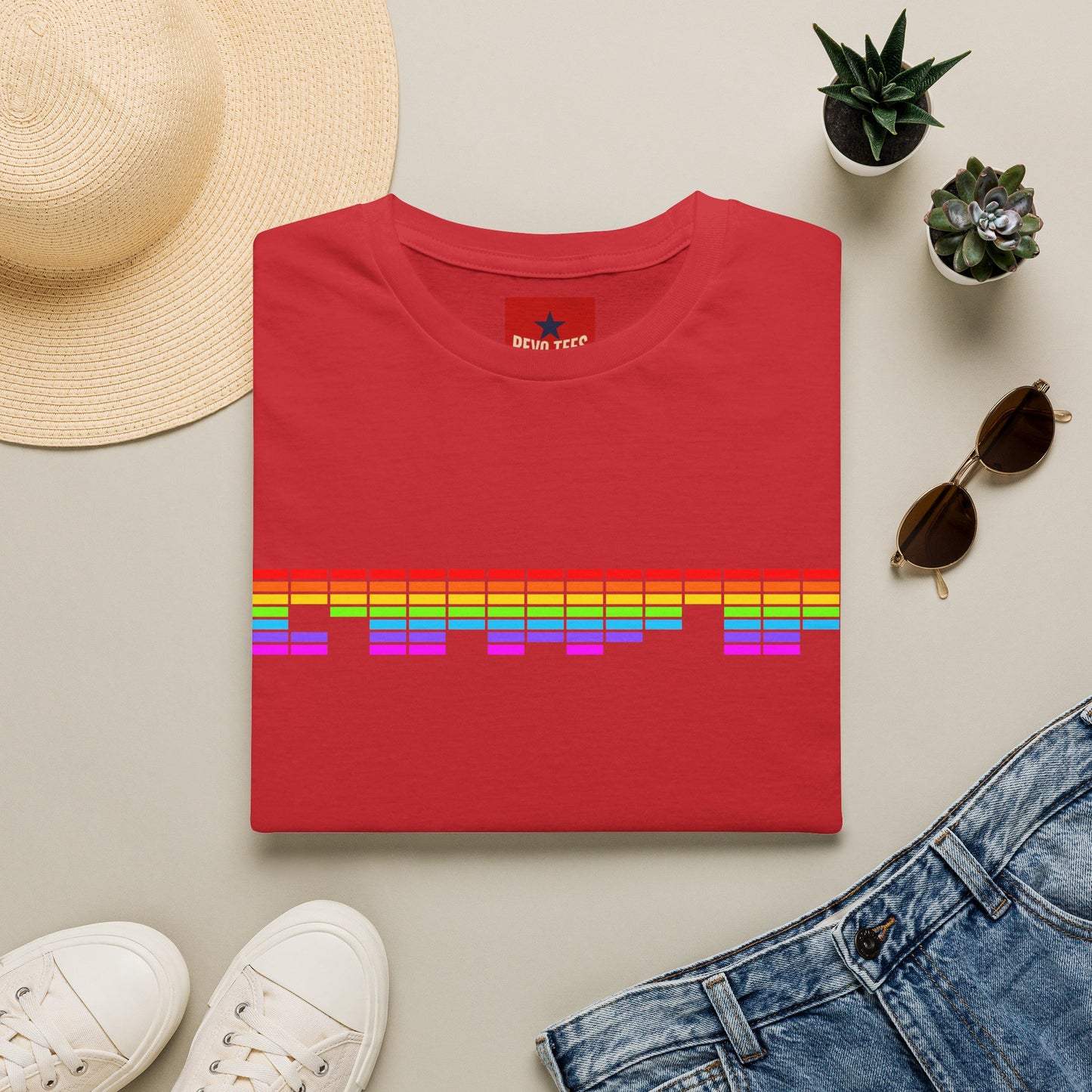 Rainbow Equalizer T-Shirt — Retro Audio Bars Pride Tee