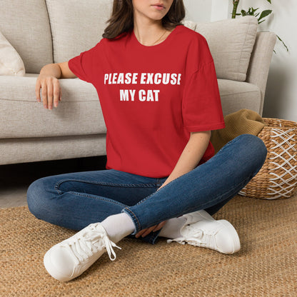 Please Excuse My Cat T-Shirt — Funny Cat Lover Tee
