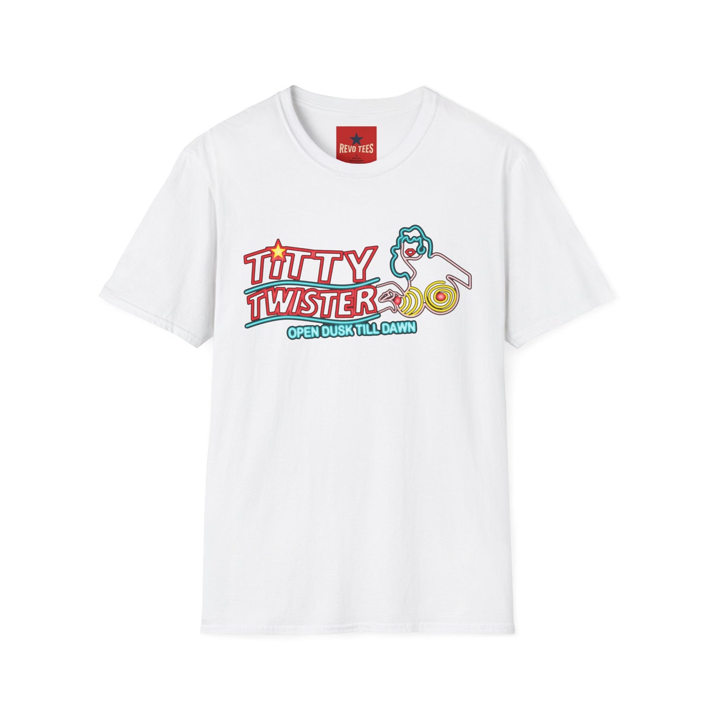 T-Shirt — 'Titty Twister' Neon Logo Tee (Open Dusk Till Dawn)