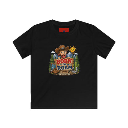 Kids T-Shirt – "Born to Roam" Cute Cowboy Adventure Tee for Little Explorers