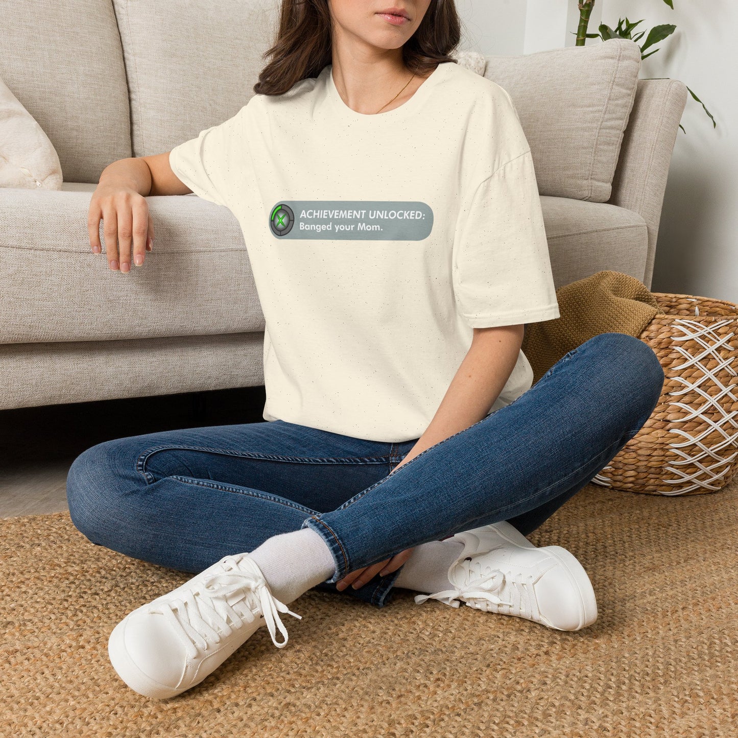 T-Shirt — "Achievement Unlocked: Banged Your Mom" Gamer Humor Tee