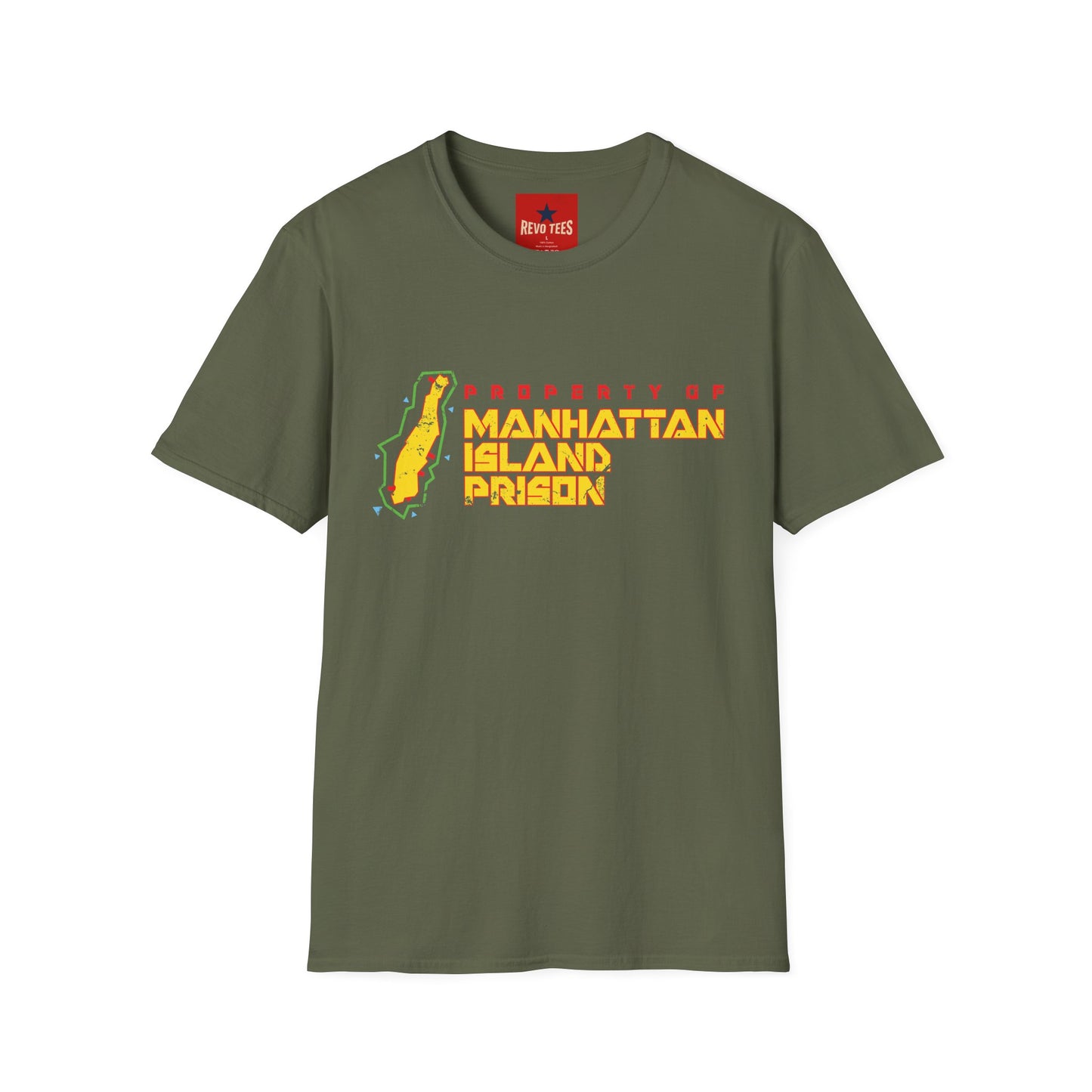 Manhattan Island Prison T-Shirt — Retro "Property of" Graphic Tee