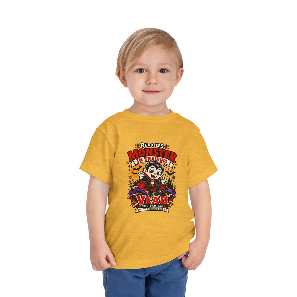 REVOTEES Toddler Monster In Training Tee — 'Vlad the Vampire' Halloween Kids Shirt