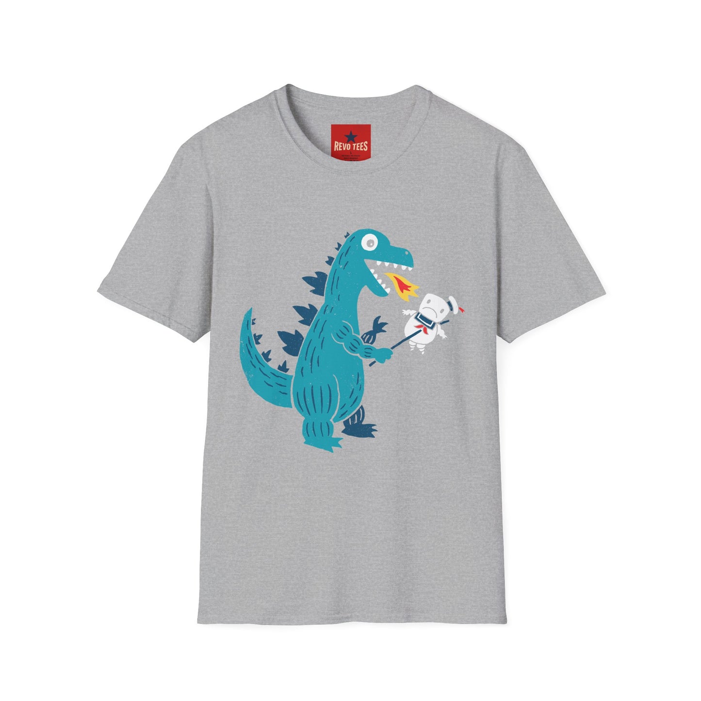 Dino vs. Astronaut Graphic T-Shirt — Cute Cartoon Monster Tee