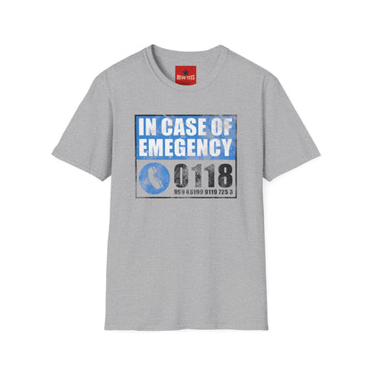 T-Shirt — 'In Case of Emergency 0118' Vintage Novelty Tee
