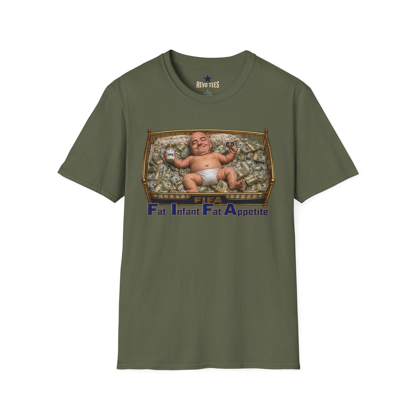 REVOTEES Fat Infant Fat Appetite Graphic T-Shirt — Satirical Tee