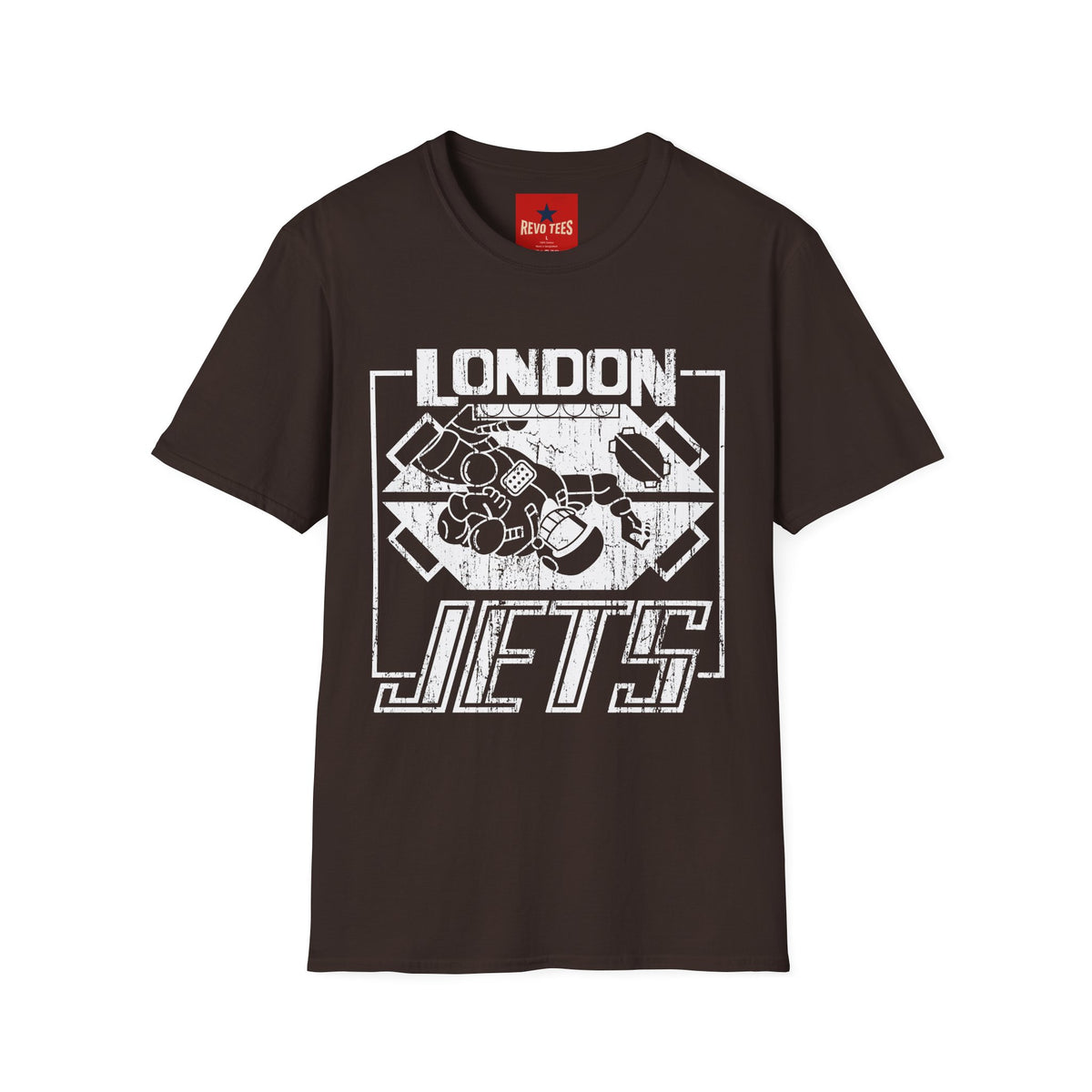 Revotees London Jets Graphic Vintage Sports Skate Logo T-Shirt - alternate view 4