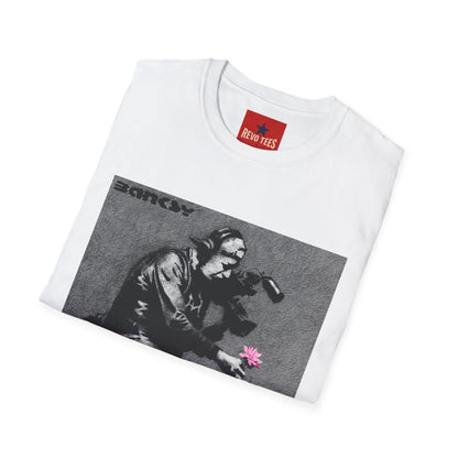 Banksy Flower Thrower T-Shirt — Urban Street Art Graphic Tee