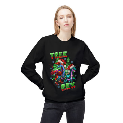 Tree Rex Christmas — Festive Dinosaur Holiday CrewneckSweatshirt