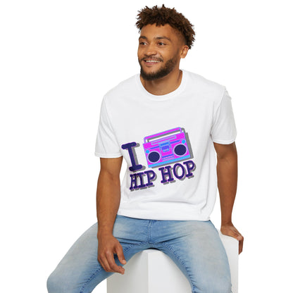 Hip Hop Boombox T-Shirt — "I  Hip Hop" Retro Music Tee