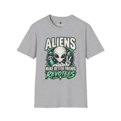 REVOTEES "Aliens Make Better Friends Revotees" Sci‑Fi Tee