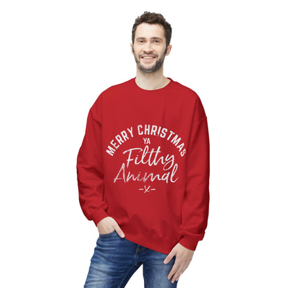 Merry Christmas Ya Filthy Animal Crewneck Sweatshirt