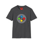Retro Game Controller T‑Shirt — Colorful SNES Style Logo Tee
