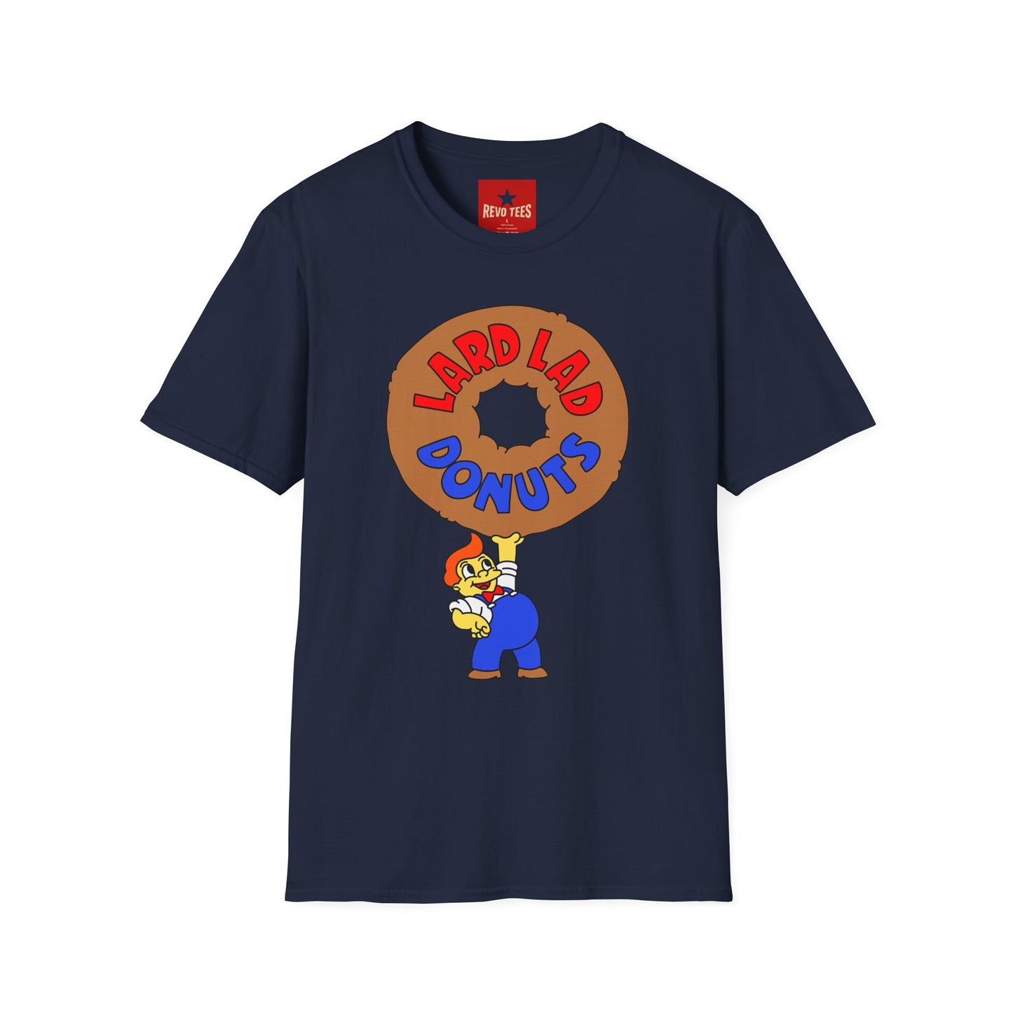 Donut Vintage Logo T‑Shirt — "Lard Lad Donuts" Cartoon Tee