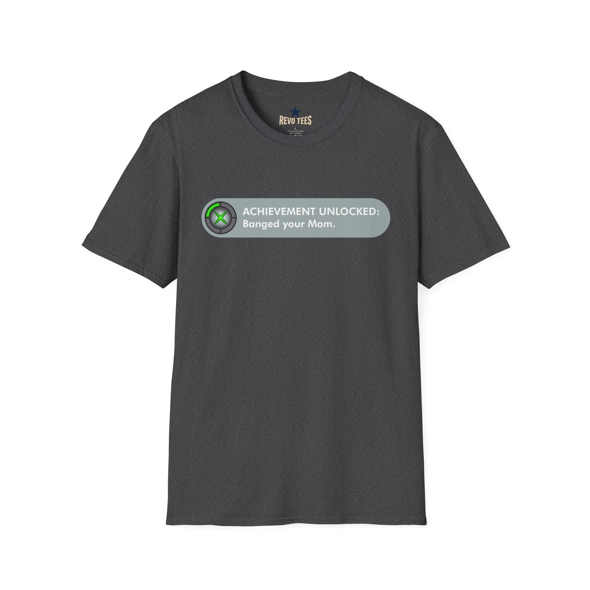 Revotees Achievement Unlocked Banged Your Mom Gamer Humor T-Shirt - alternate view 2