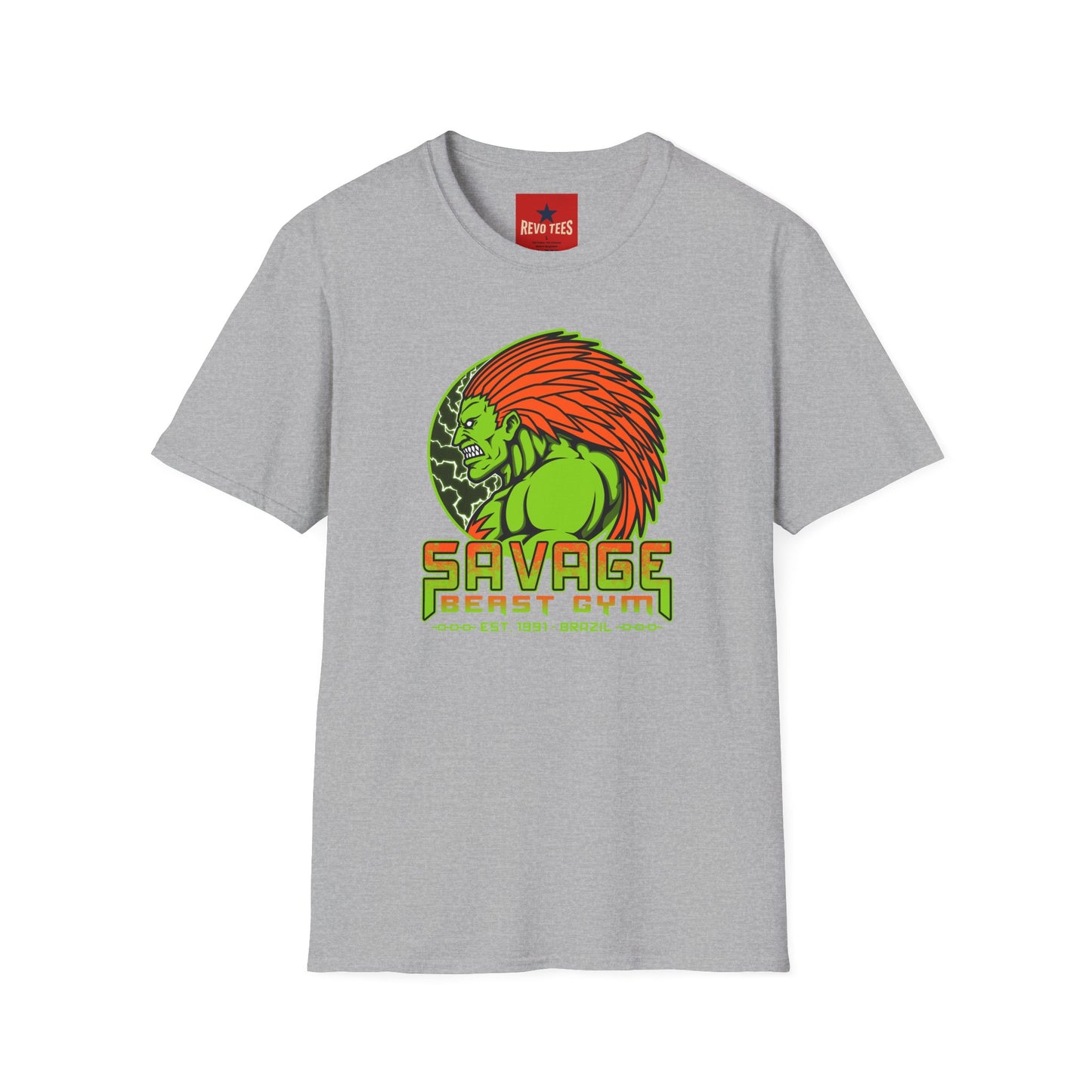 Savage Beast Gym T-Shirt — Green Muscle Warrior Graphic Tee