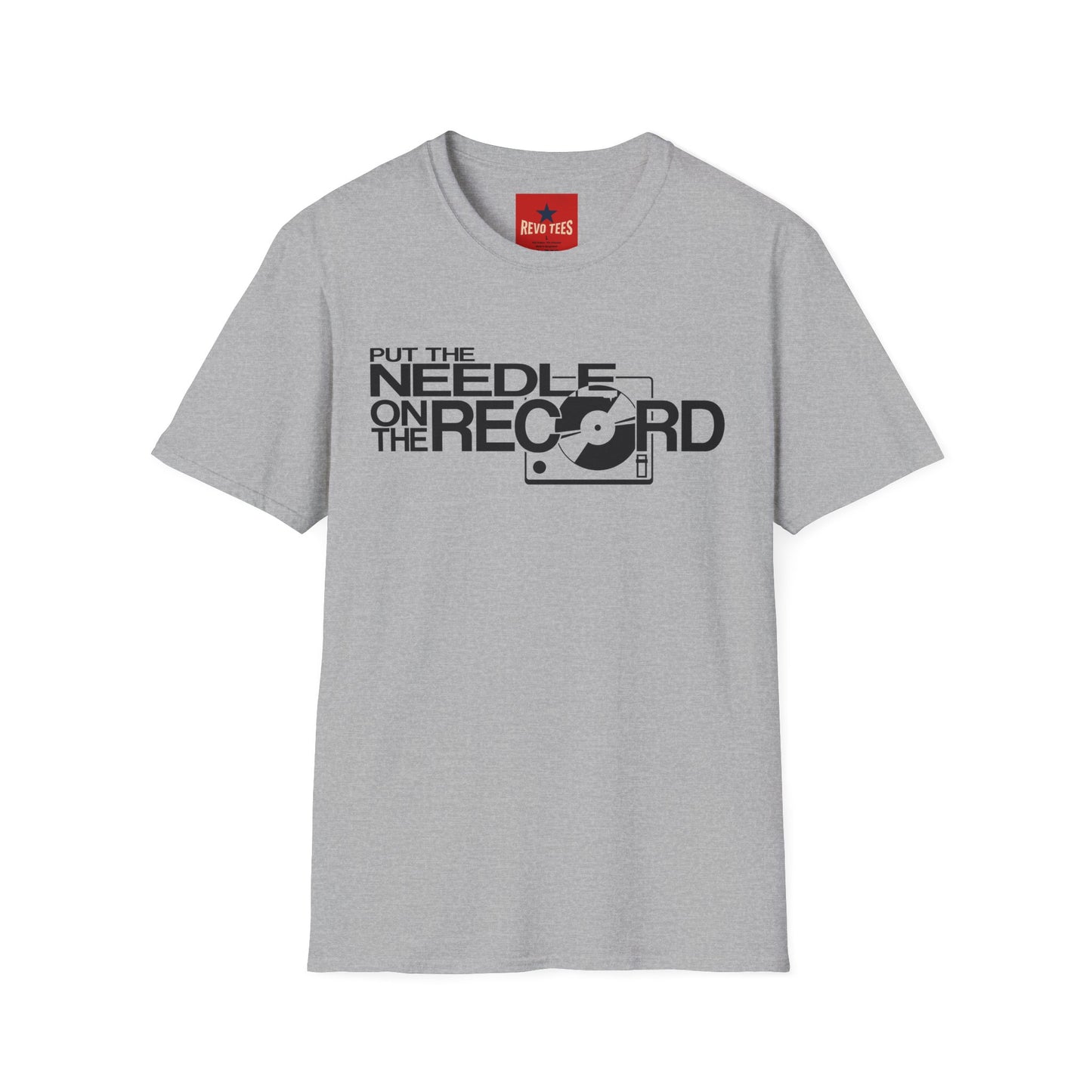 Put The Needle On The Record - Riordan - Unisex Softstyle T-Shirt