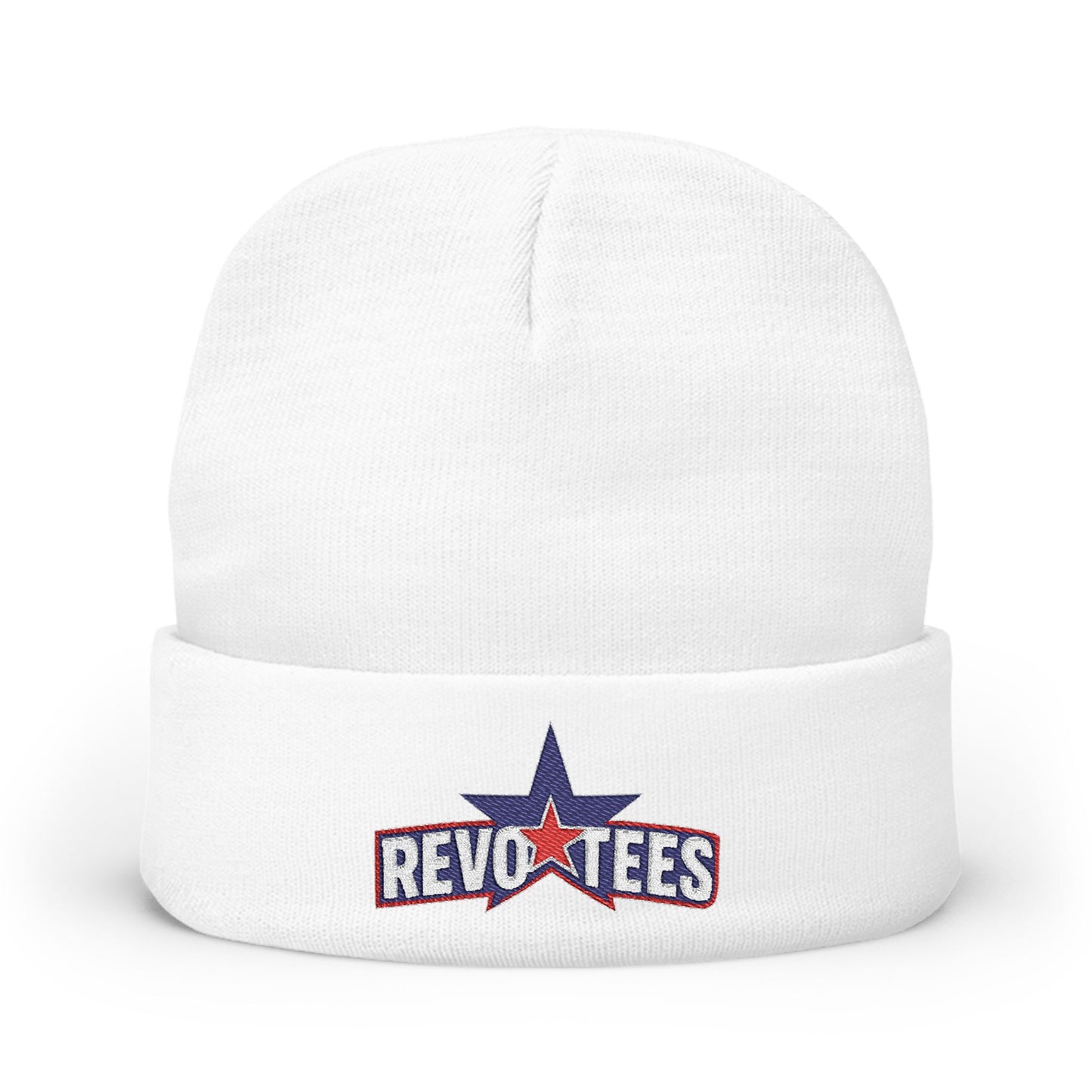 Embroidered 'Revotees' Star Knit Beanie — Patriotic Winter Hat