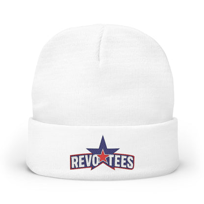 Embroidered 'Revotees' Star Knit Beanie — Patriotic Winter Hat