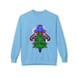 Astronaut Santa Pouncing on a Christmas Tree Crewneck Sweatshirt
