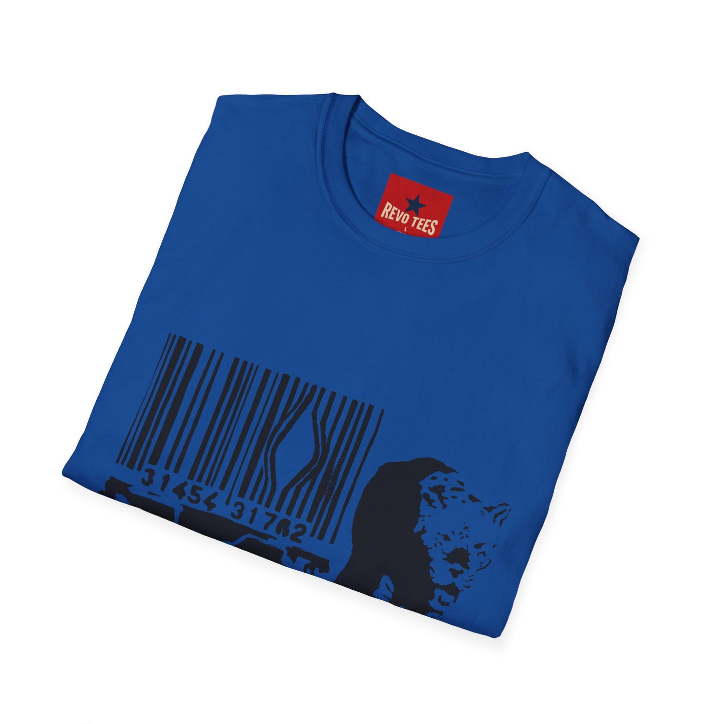 Barcode Cow Graphic T‑Shirt — Animal Rights / Eco Protest Tee