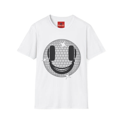 Smiling Disco Ball T-Shirt — Retro Dance Party Graphic Tee