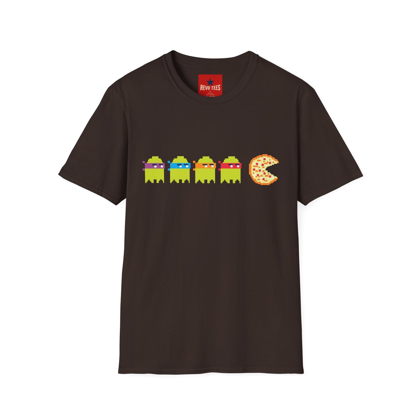 Retro Pixel Arcade T-Shirt — Pac-Man Style Pizza Game Tee